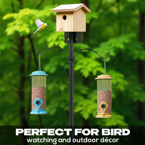 DRKXLR exterior pole setup for bird houses and feeders