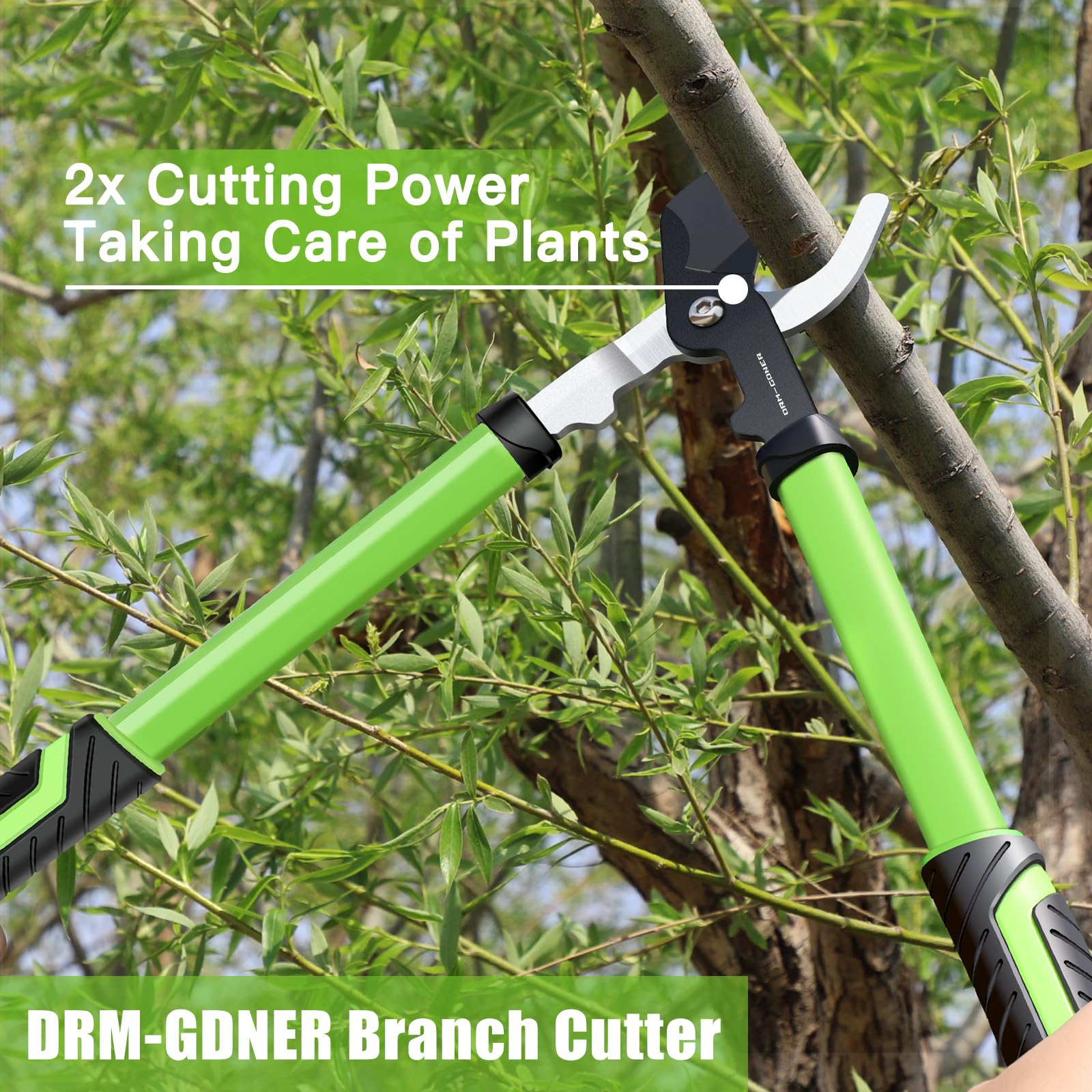 Soft PP+TPR grip on DRM-GDNER loppers for comfortable control