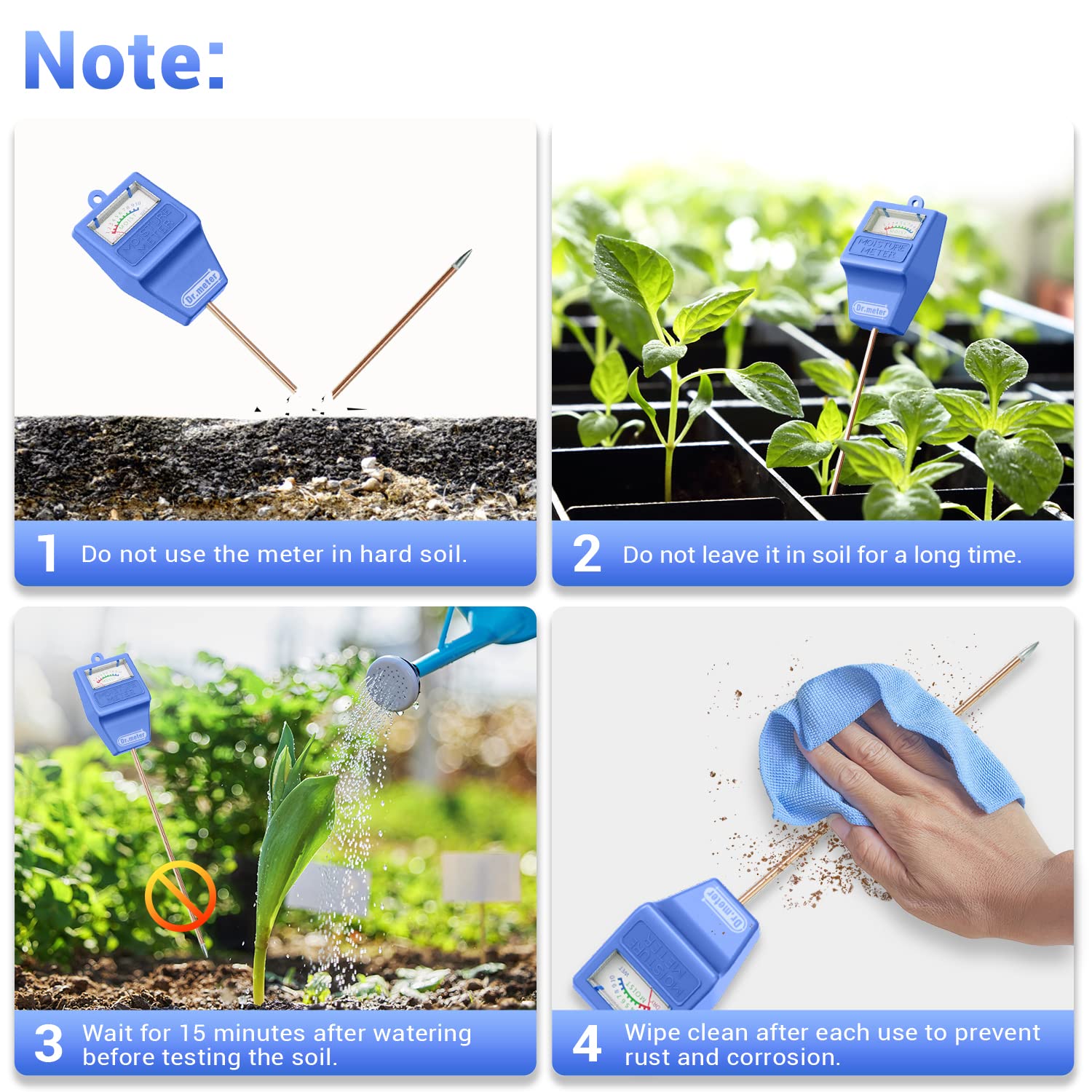 Dr.meter compact portable tool ready for on-the-go moisture checks.
