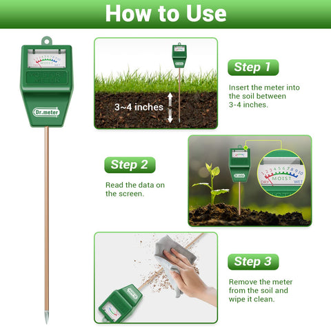 Dr.meter meter used for garden plants in indoor and outdoor settings.