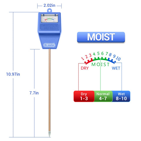 Dr.meter probe gently checks root zone with minimal soil disturbance.
