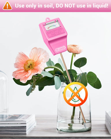 Dr.meter compact design fits easily in a toolbox for home or garden use