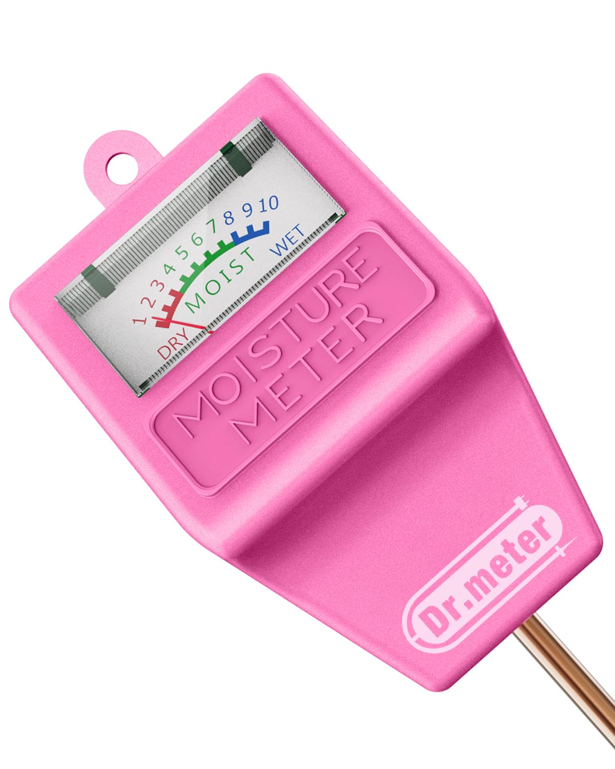 Dr.meter soil moisture meter front view showing user-friendly design for quick watering decisions