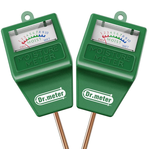 Dr.meter soil moisture meter front view with instant readings.