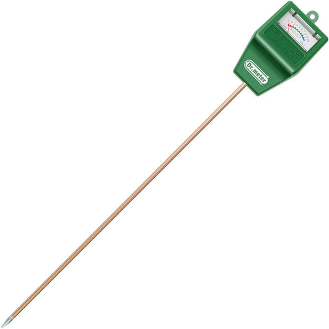 Dr.meter soil moisture meter probe in soil for quick readings.