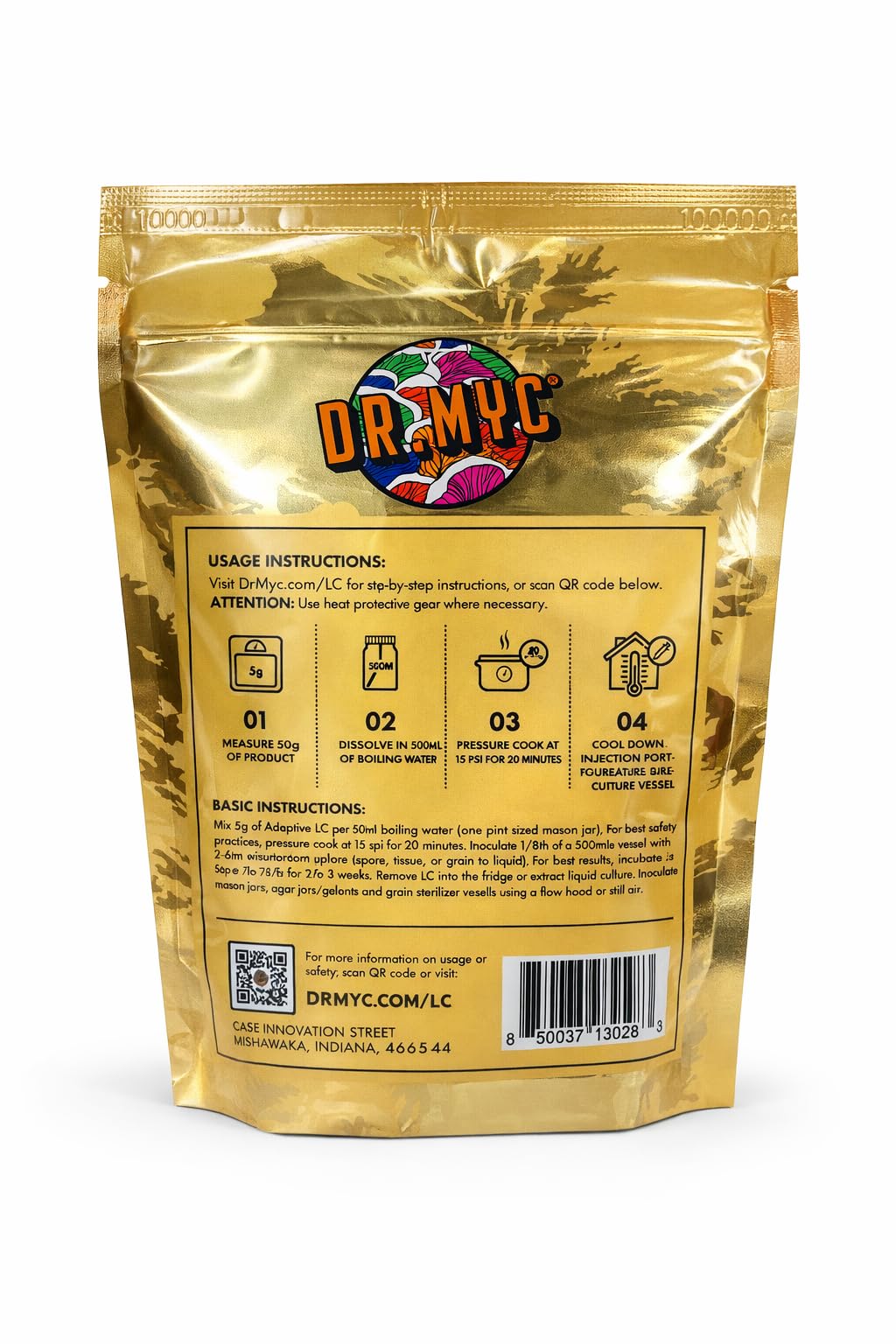 Close-up of DRMyc LC premix ingredients highlighting balanced carbs