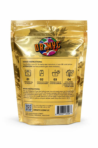 Close-up of DRMyc LC premix ingredients highlighting balanced carbs