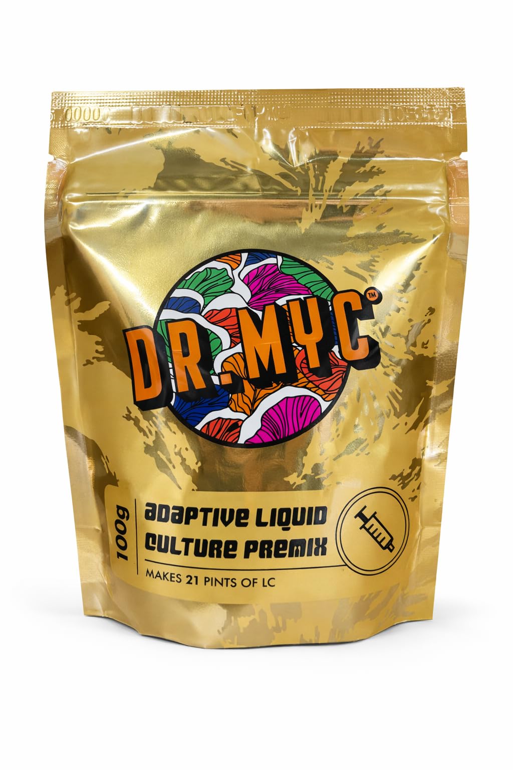 DRMyc Supremely Clear LC Premix package front showing brand and organic ingredients