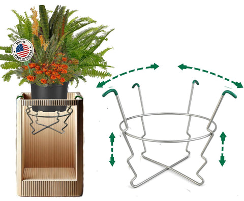 Drop N Planter top-fit insertion for a seamless pot display.