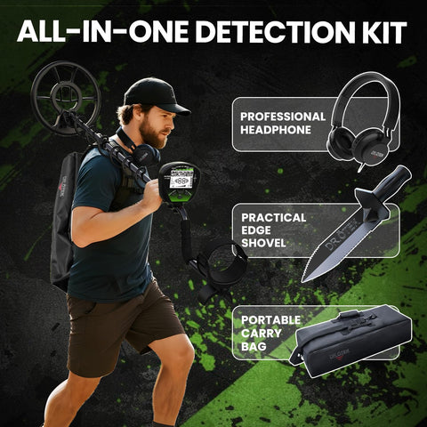 DR.ÖTEK all-in-one kit includes shovel and headphones for immediate use.