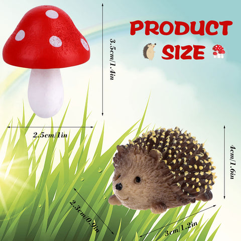 Droutti hedgehog figurines add whimsy to desks, shelves, and plant pots.