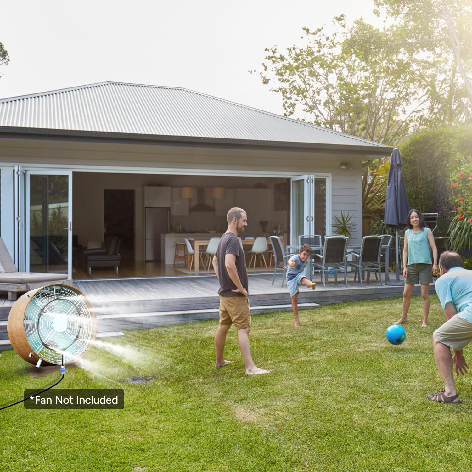 Ideal for patios, terraces, and gardens seeking a refreshed outdoor atmosphere.