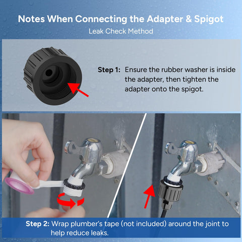Misting hose extension provides adjustable outdoor cooling along a seating area.