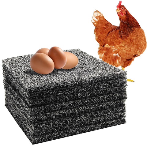 DRQ 8-pack nesting pads in a coop provide soft cushioning for eggs