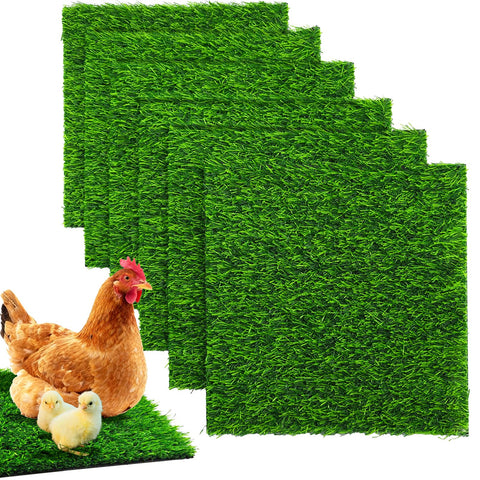 DRQ chicken nesting pads with soft grass surface for comfortable egg laying.