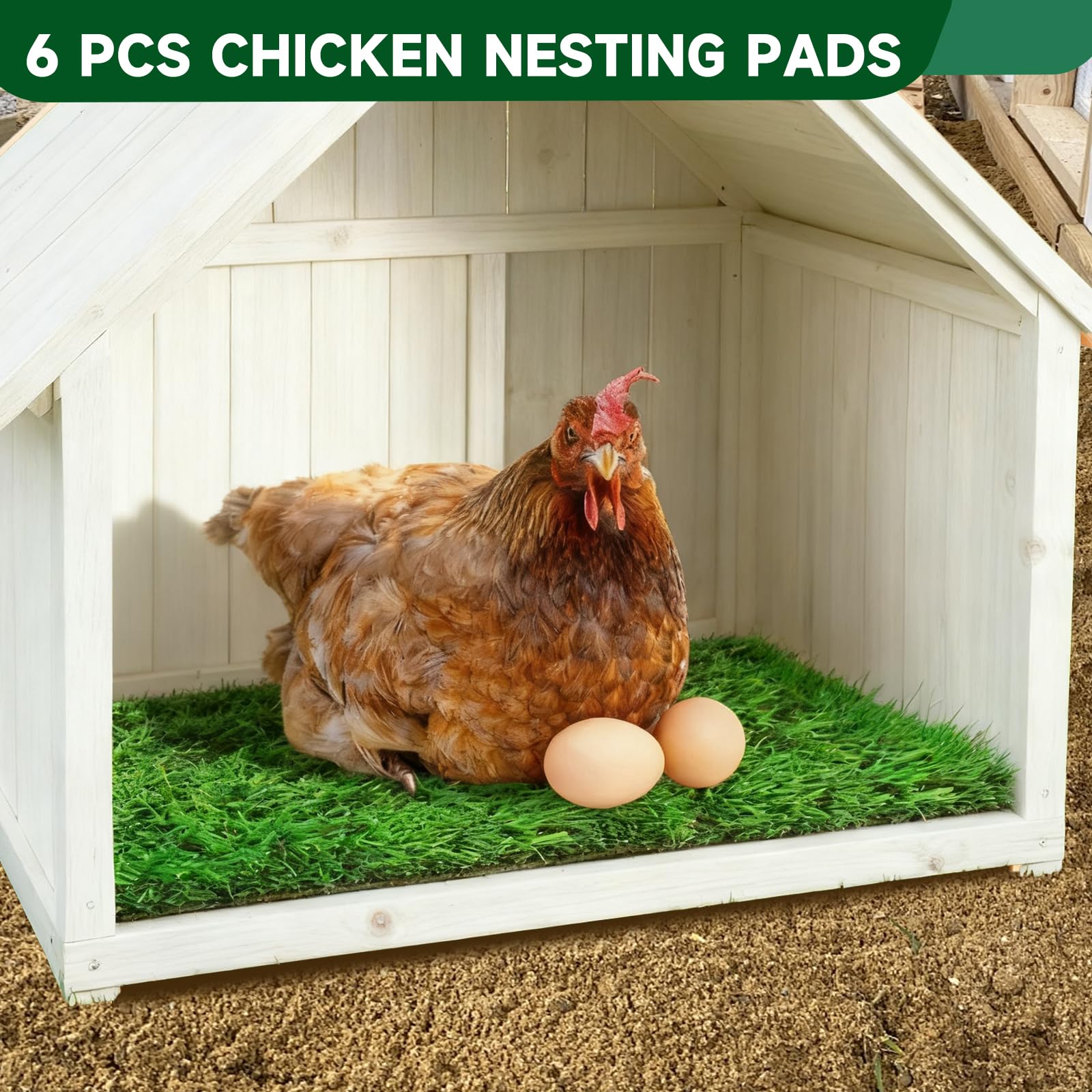 DRQ nesting pad covers multiple nesting boxes in a row.