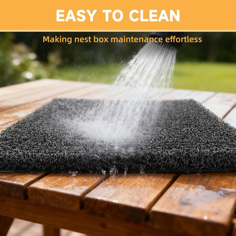 DRQ safe material ensures poultry-friendly nesting surfaces
