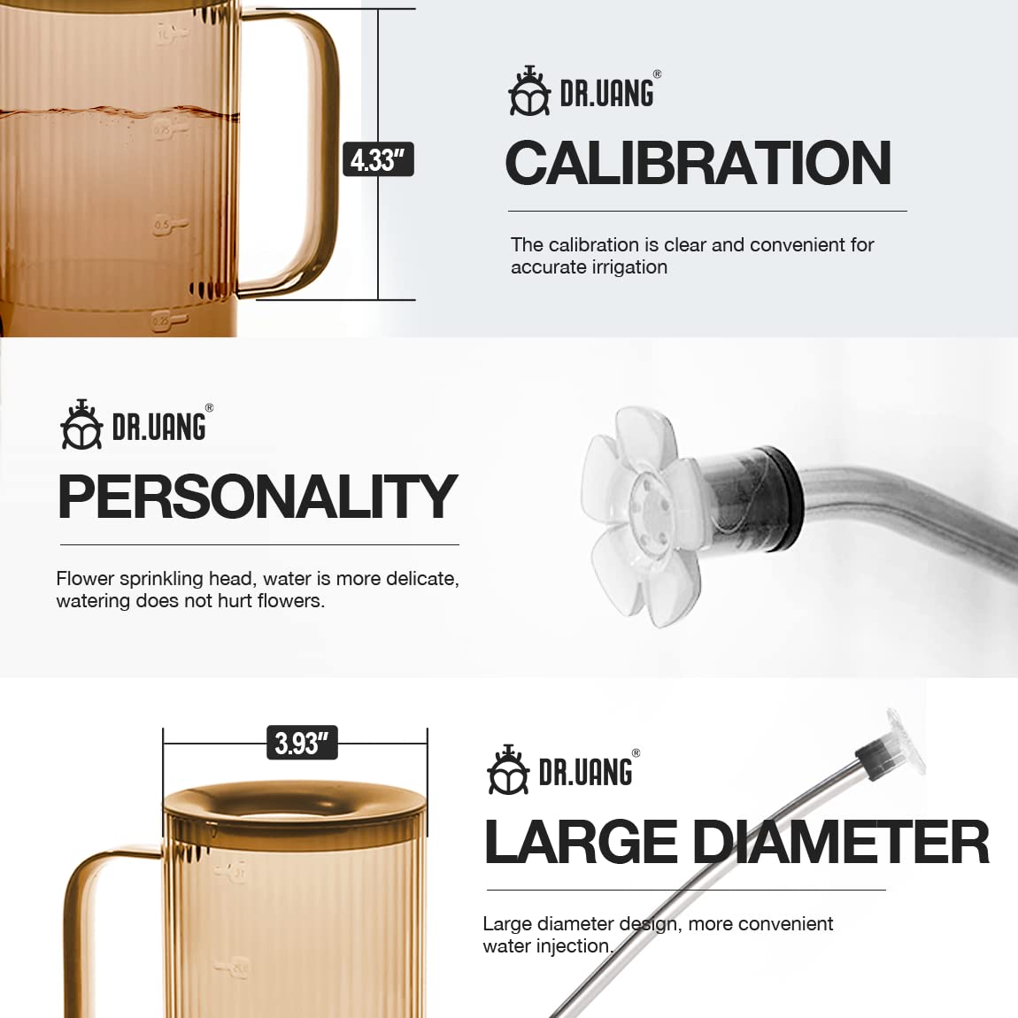 DR.UANG detachable stainless steel spout for easy cleaning