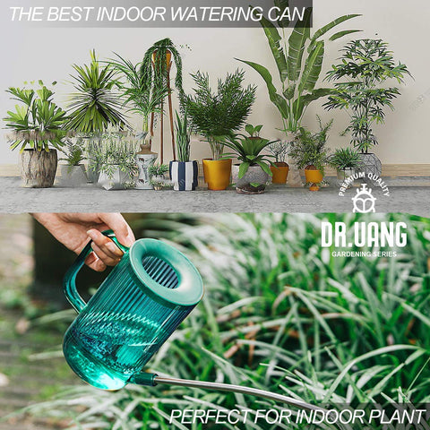 DR.UANG water can in use with indoor plants