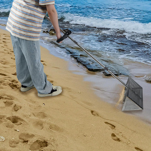 Drunmist Sand Fleas Rake is versatile for shells, rocks, and beach debris.