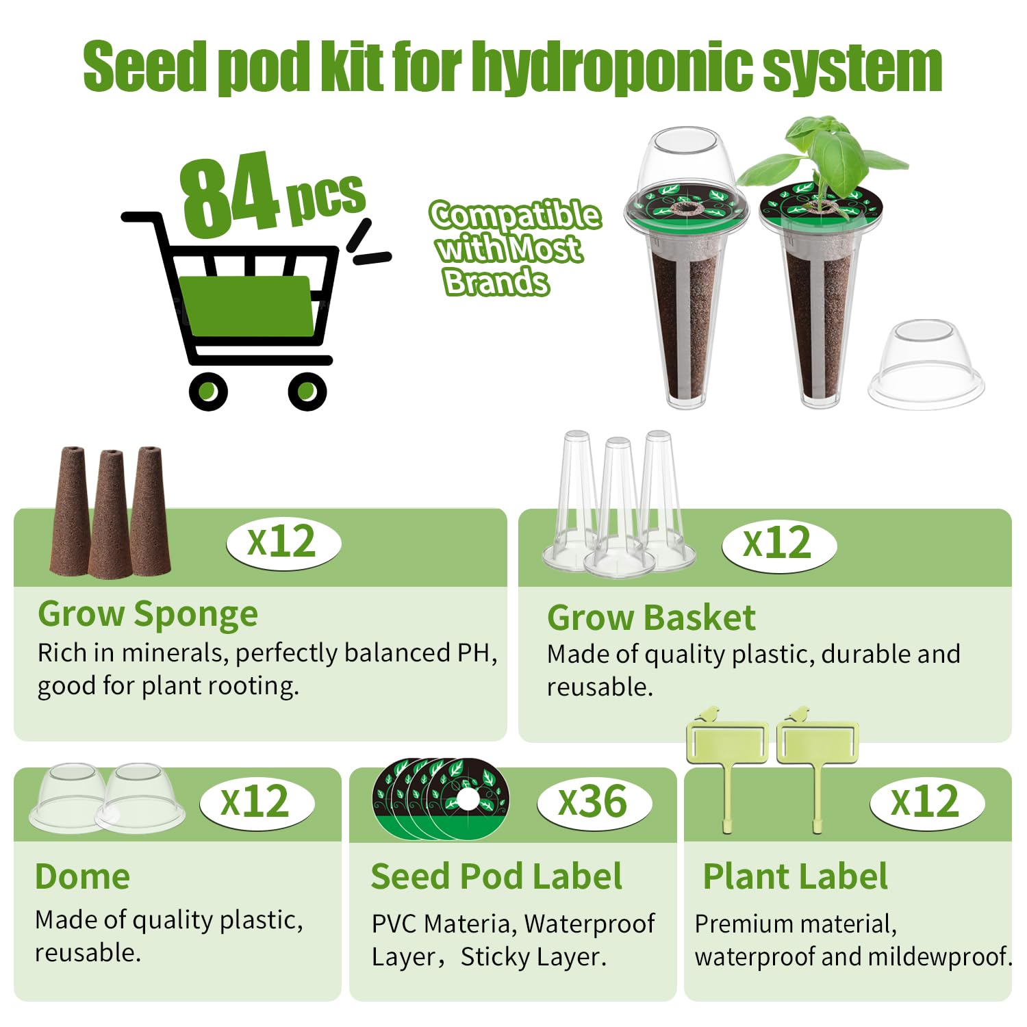 DRYADES 12 grow sponges ready to hold seeds and promote germination