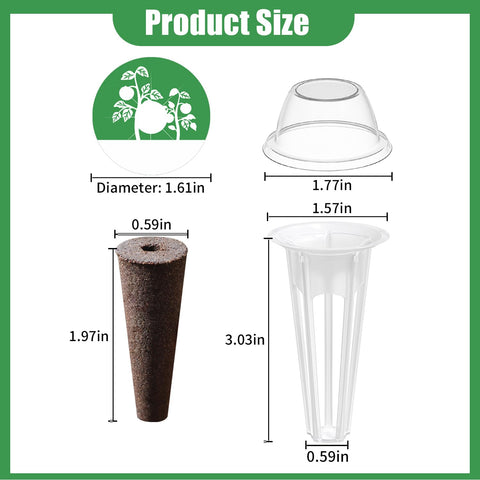 DRYADES hydroponic grow sponges and baskets support healthy root development.