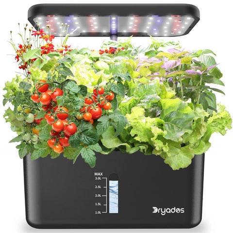 DRYADES Dryades hydroponics system front view shows compact kitchen-friendly design for fresh herbs.