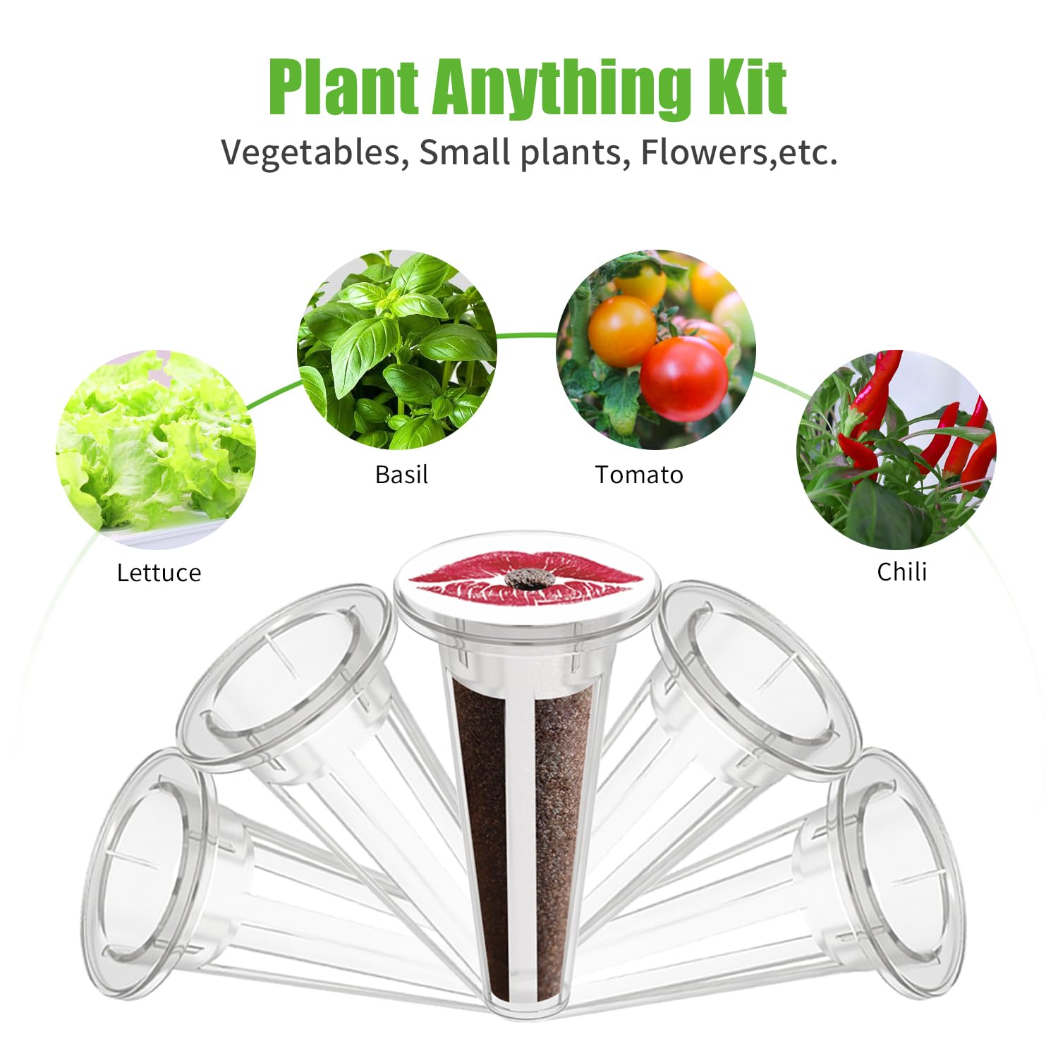 DRYADES red lip label design adds stylish plant markers for quick identification.