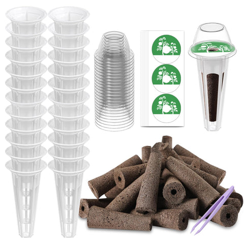 DRYADES seed pod kit for Aero Garden with round pods and sponges boosts germination.