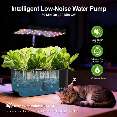 DRYADES Dryades water tank detail showcases 4.5L capacity for extended plant care.