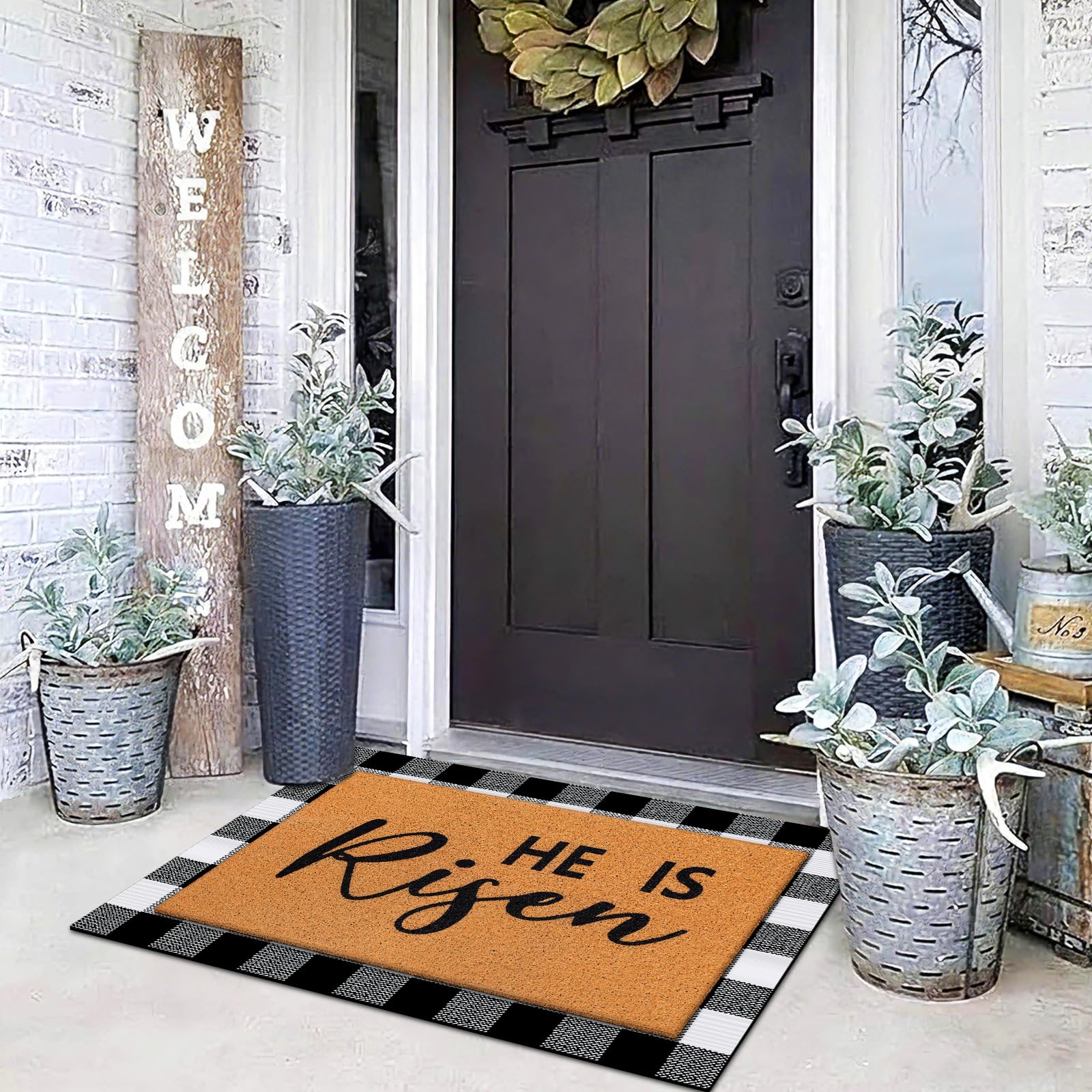 Drydiet Easter message He Is Risen adds sacred ambience at entry