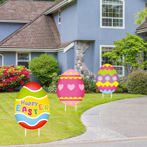 Drydiet Easter yard sign bunny boosts garden decor with cheerful spring vibe