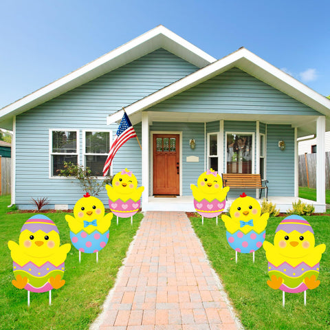 Drydiet garden decor sign elevates curb appeal with vibrant Easter motifs.
