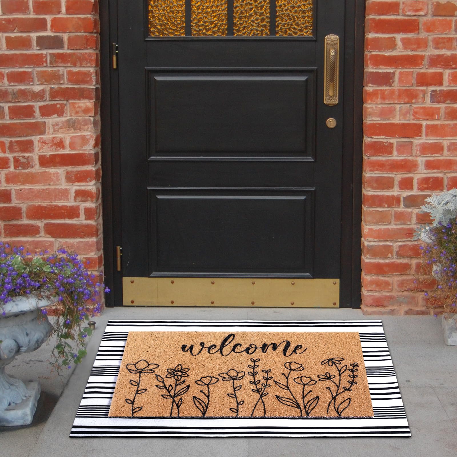 Drydiet easy-clean wildflower mat resists stains for daily use.