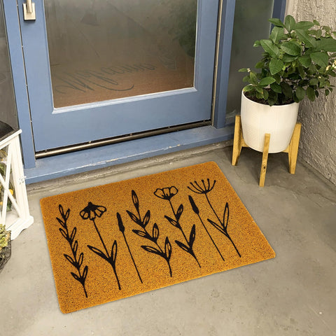 Drydiet indoor-outdoor mat doubles as kitchen rug and entry décor.