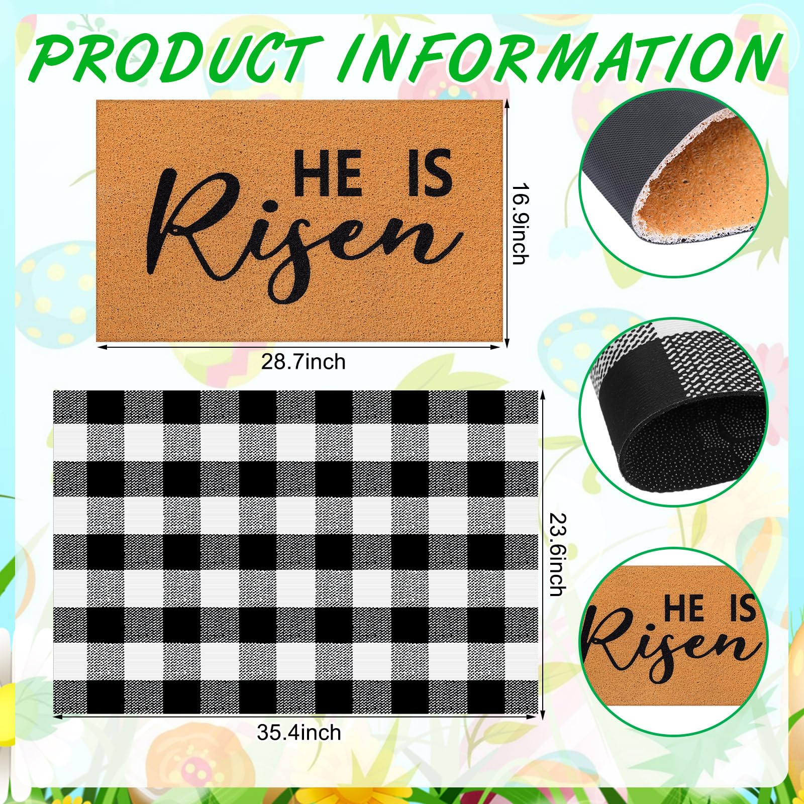 Drydiet non-slip rubber bottom keeps the layered mat securely in place