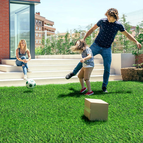 Drydiet safe turf for kids and dogs on patios and play areas
