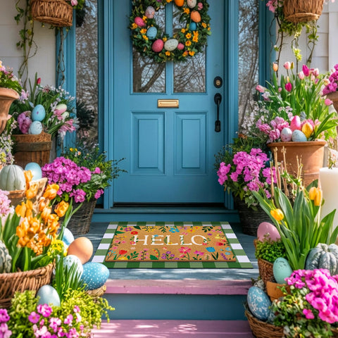 Drydiet spring entryway decor adds charm year round.