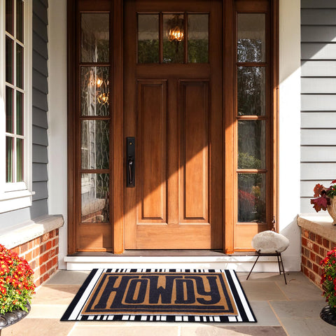 Drydiet top-layer doormat with Western Howdy design for seasonal flair.