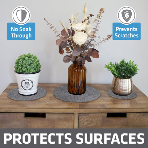 Drymate plant coaster 8-inch stabilizes large pots to prevent drips.
