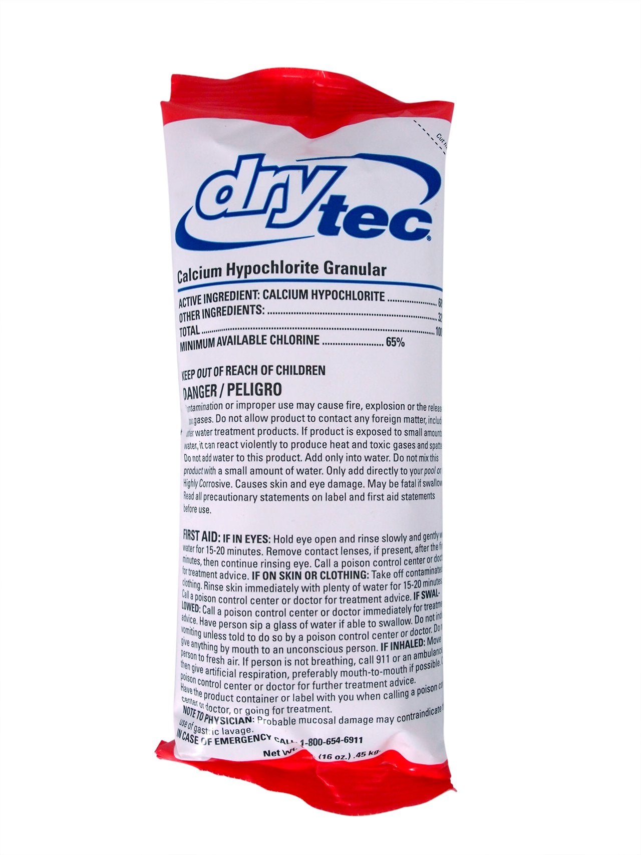 DryTec pool shock dispersion in action for rapid sanitization.