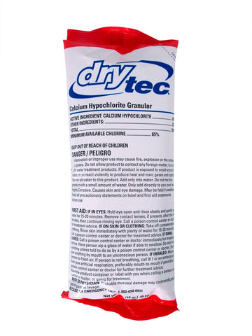 DryTec pool shock dispersion in action for rapid sanitization.