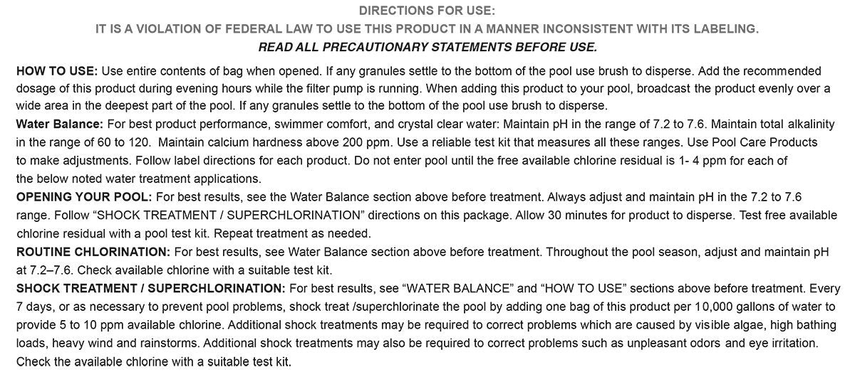 DryTec pool water balance guide shows pH and alkalinity targets.