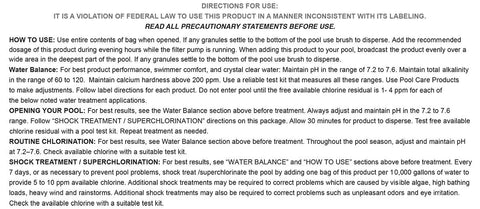 DryTec pool water balance guide shows pH and alkalinity targets.