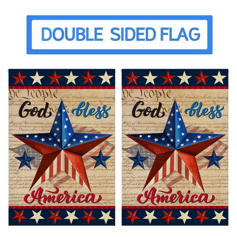Dsben 4th of July garden flag in bright colors for porch displays