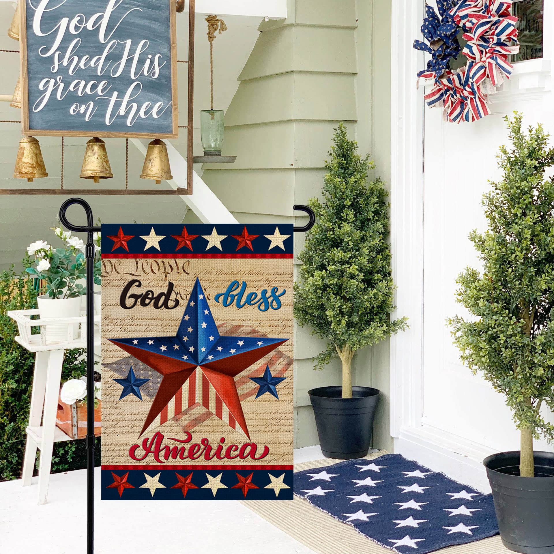 Dsben garden flag for independence-day outdoor decor in lively colors