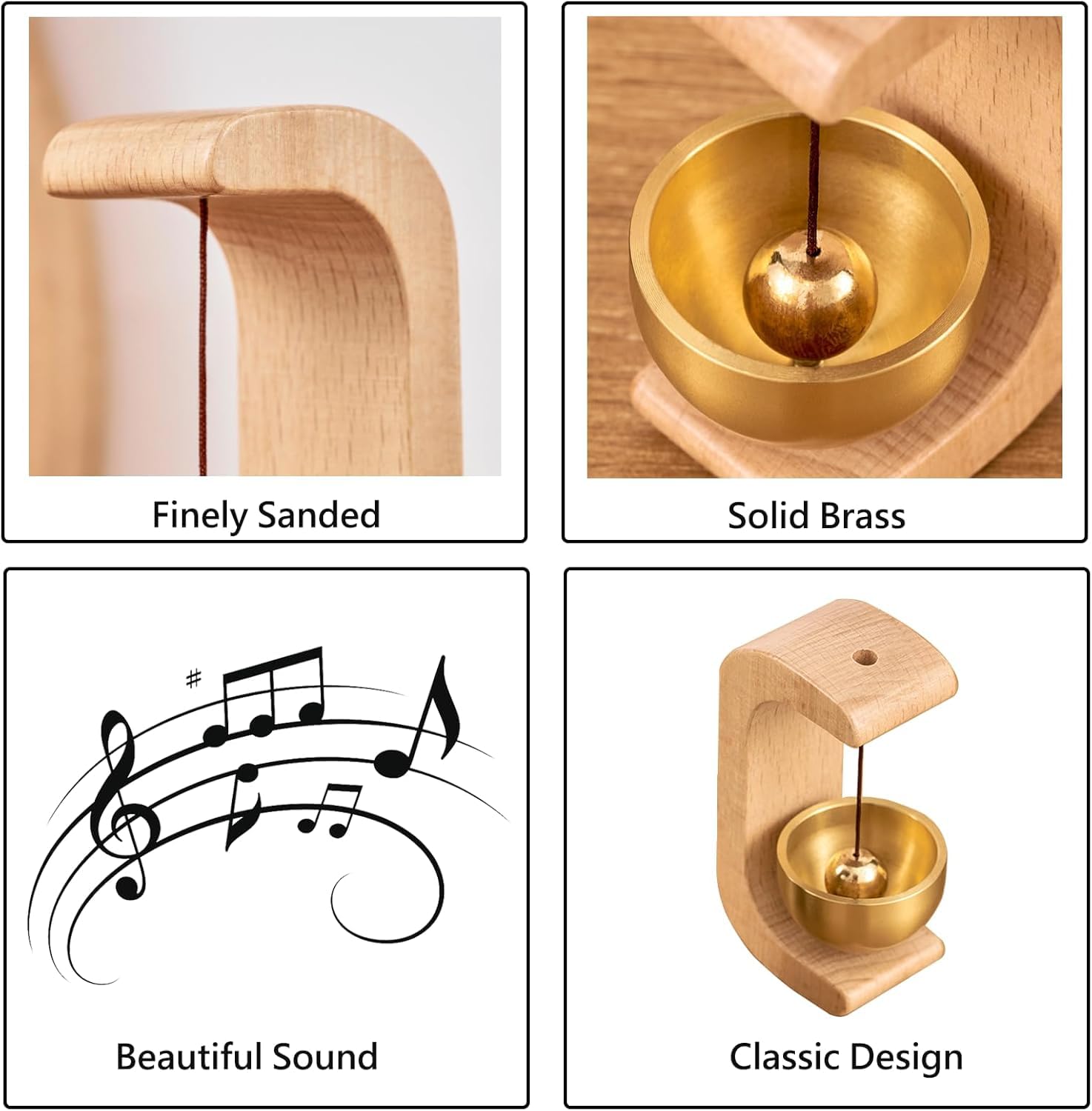 DsoneJagr wooden door bell side profile highlighting compact artisan craftsmanship
