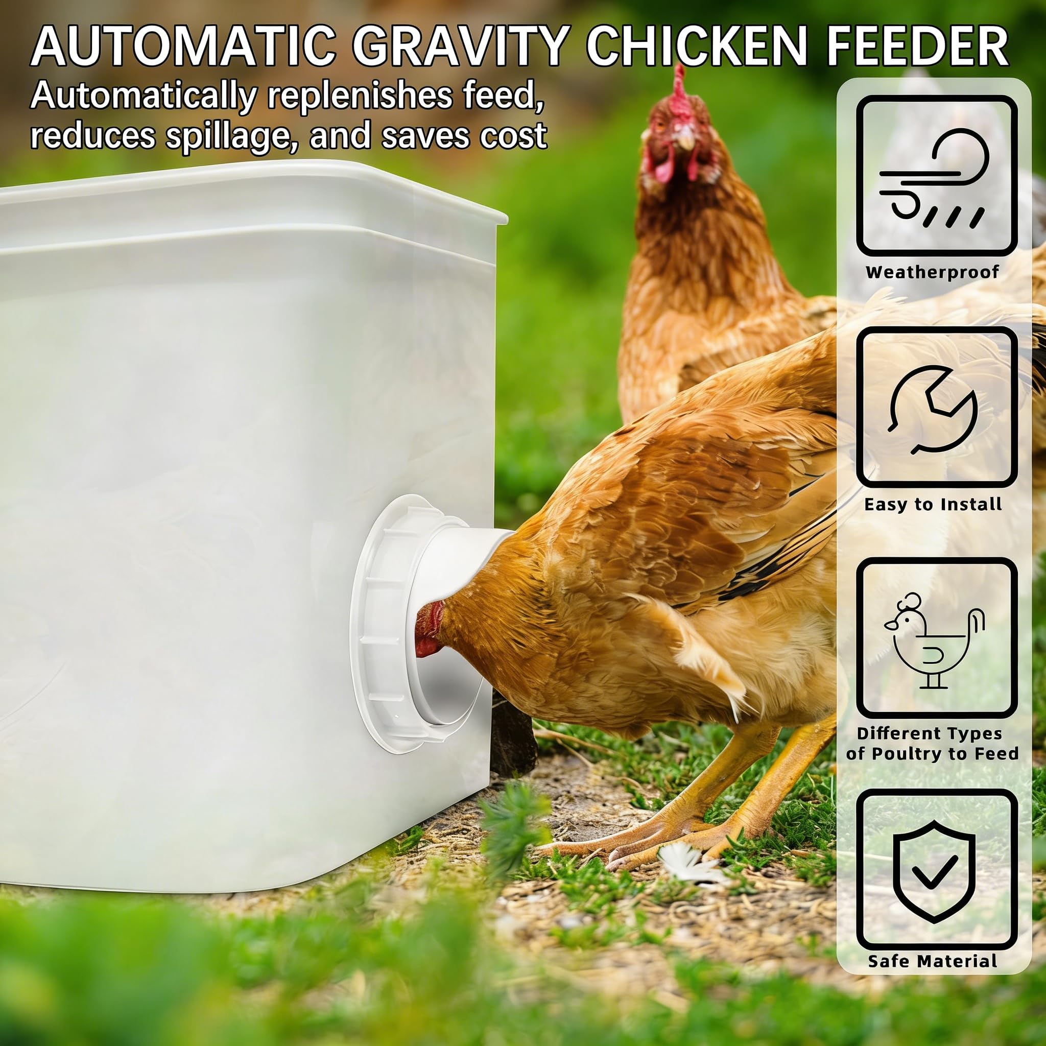 DSTANA Weatherproof hood protects feed from rain and pests for DSTANA port system.