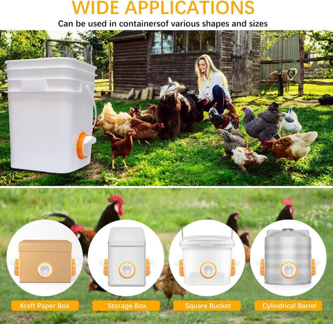 DSTANA no-spill feeder design helps keep the coop tidy