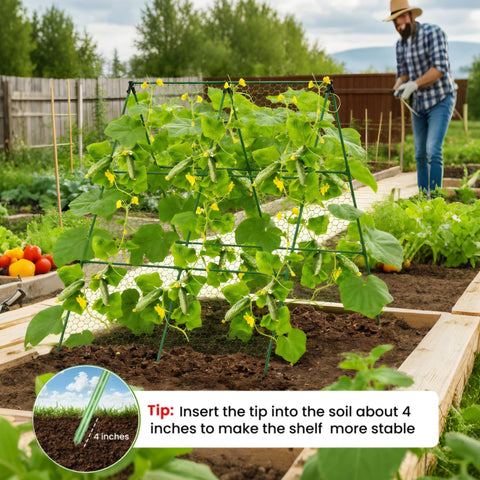 DSTANA cucumber trellis supports cucumbers, peas, tomatoes and more.